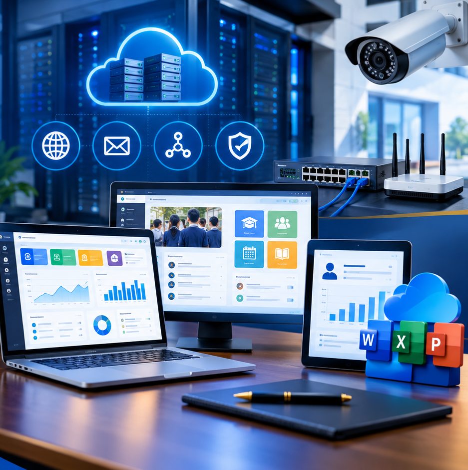 Laptops, servers, CCTV and networking equipment managed by Robb-Tech Systems